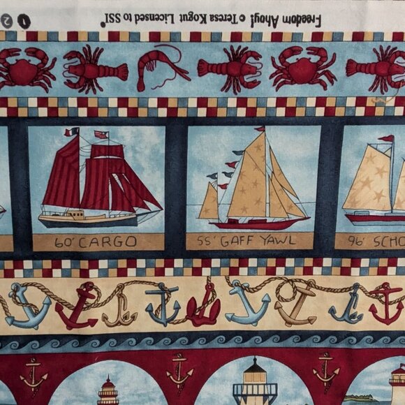 "Freedom Ahoy" Quilt Fabric Panel by Teresa Kogut for SSI - Picture 3 of 4